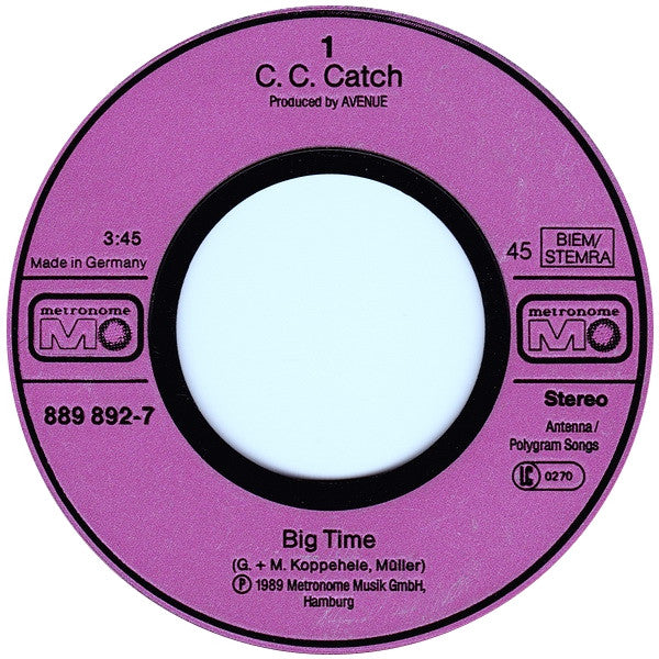 C.C. Catch : Big Time (7", Single)