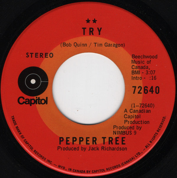 Pepper Tree : Try / How Many Times (7", Single)