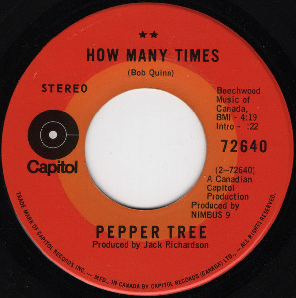 Pepper Tree : Try / How Many Times (7", Single)