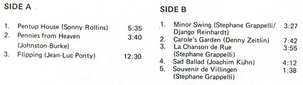 Stéphane Grappelli / Jean-Luc Ponty : Giants (LP, Album, Comp)