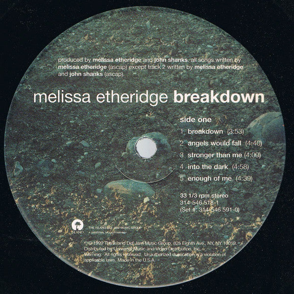 Melissa Etheridge : Breakdown (LP, Album + 7")