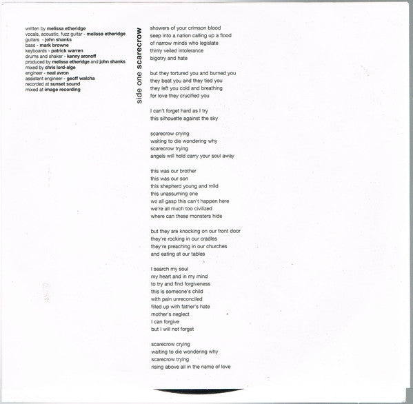 Melissa Etheridge : Breakdown (LP, Album + 7")