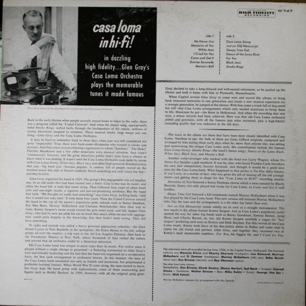 Glen Gray & The Casa Loma Orchestra : Casa Loma In Hi-Fi (LP, Album)