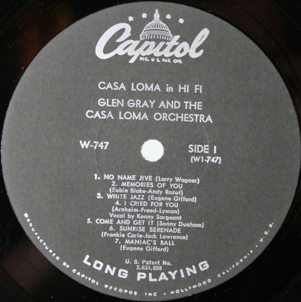 Glen Gray & The Casa Loma Orchestra : Casa Loma In Hi-Fi (LP, Album)