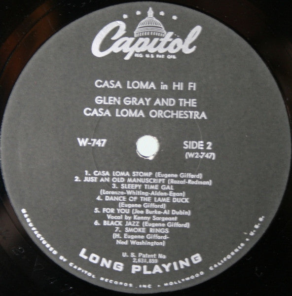 Glen Gray & The Casa Loma Orchestra : Casa Loma In Hi-Fi (LP, Album)