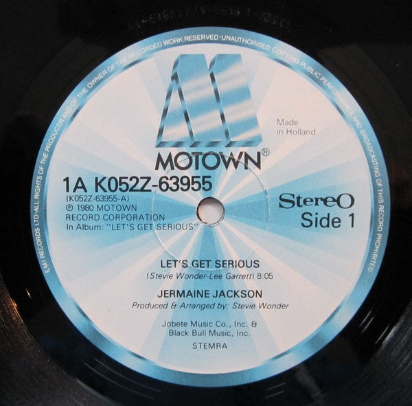 Jermaine Jackson : Let's Get Serious (12", Single)