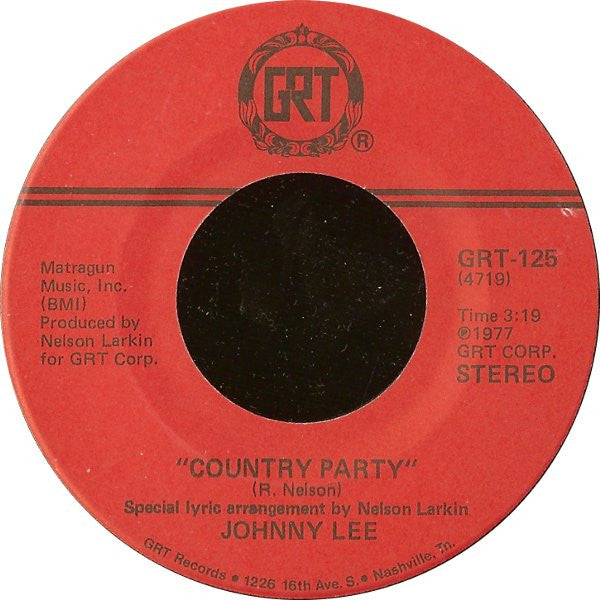 Johnny Lee (3) : Country Party (7", Single)