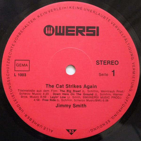 Jimmy Smith : The Cat Strikes Again (LP, Album)