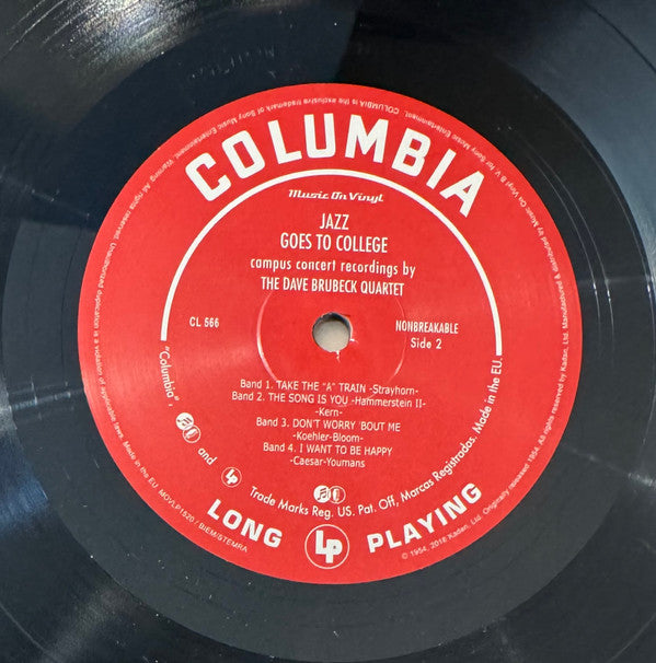 The Dave Brubeck Quartet : Jazz Goes To College (LP, Album, RE, 180)
