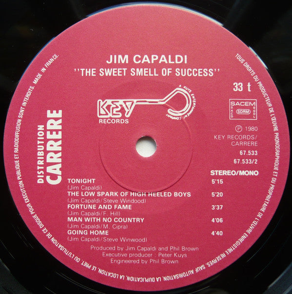 Jim Capaldi : The Sweet Smell Of Success (LP, Album)