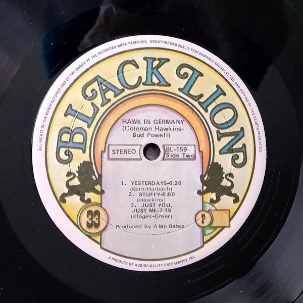 Coleman Hawkins & Bud Powell : Hawk In Germany (LP, Album)