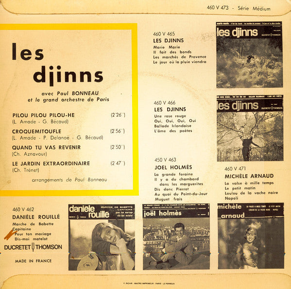 Les Djinns : Pilou Pilou Pilou-Hé (7", EP, RE)