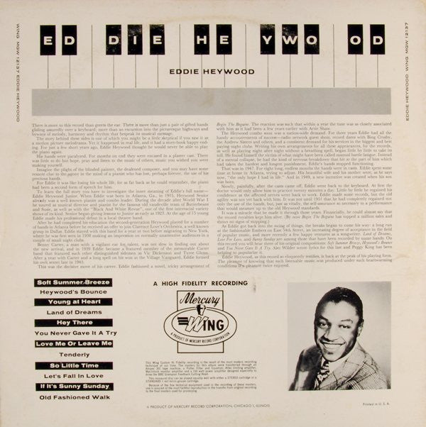 Eddie Heywood : Eddie Heywood (LP, Mono)