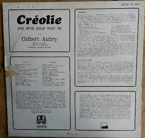 Gilbert Aubry : Créolie, Une Ame Pour Mon Ile La Réunion (LP, Mono)