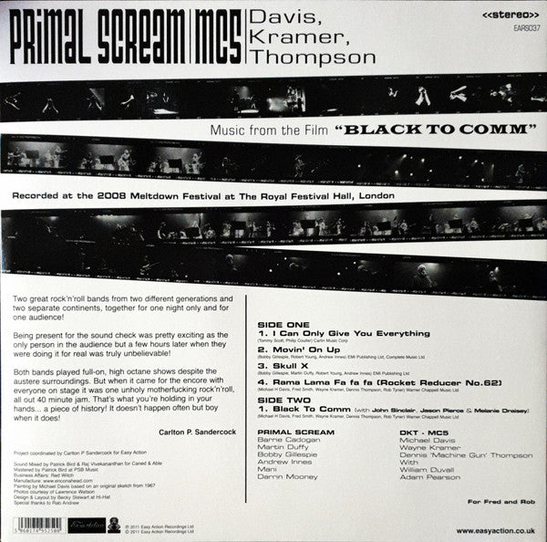 Primal Scream / MC5 / Michael Davis (2), Wayne Kramer, Dennis Thompson (2) : Music From The Film "Black To Comm" (LP, Album, Dlx, Ltd, Red)