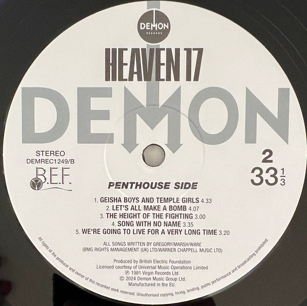 Heaven 17 : Penthouse And Pavement (LP, Album, RE, Hal)