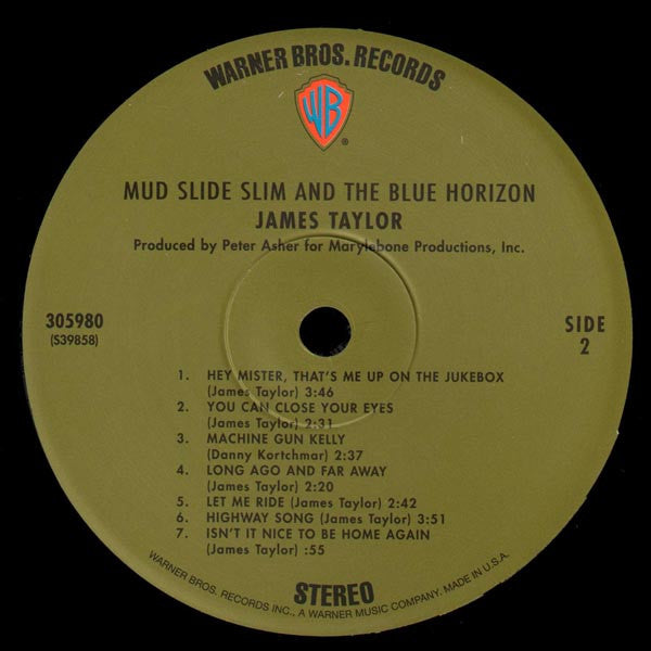 James Taylor (2) : Mud Slide Slim And The Blue Horizon (LP, Album, RE, RM, 180)