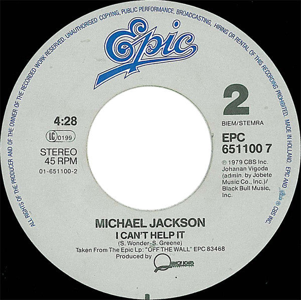 Michael Jackson : Bad (7", Single)