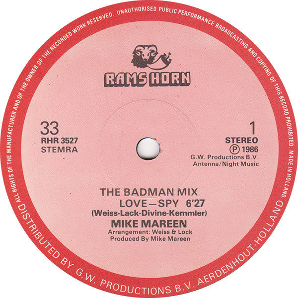 Mike Mareen : Love-Spy (12")