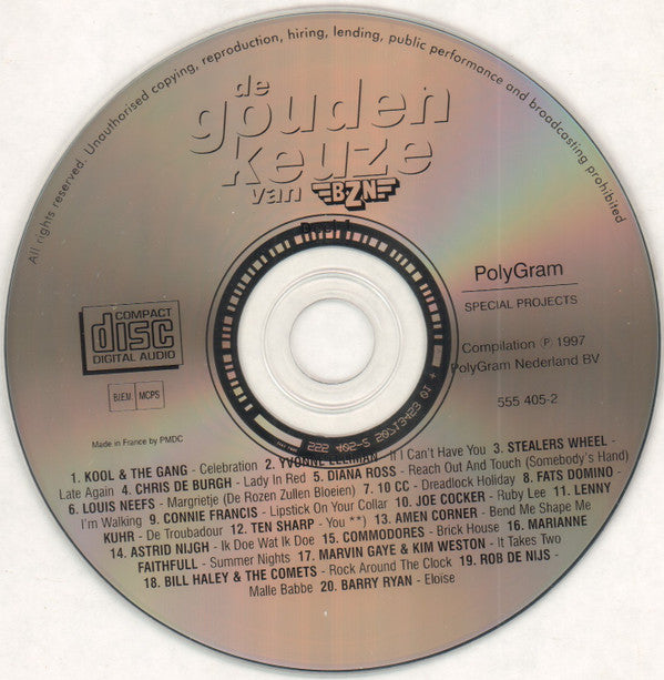 Various : De Gouden Keuze Van BZN - Deel 1 (CD, Comp)