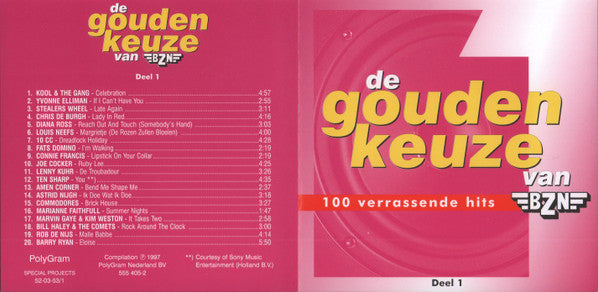 Various : De Gouden Keuze Van BZN - Deel 1 (CD, Comp)