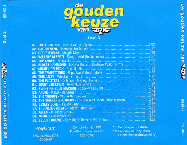 Various : De Gouden Keuze Van BZN - Deel 3 (CD, Comp)