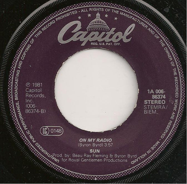 Sun (7) : Jammin' En Brazil / On My Radio (7")
