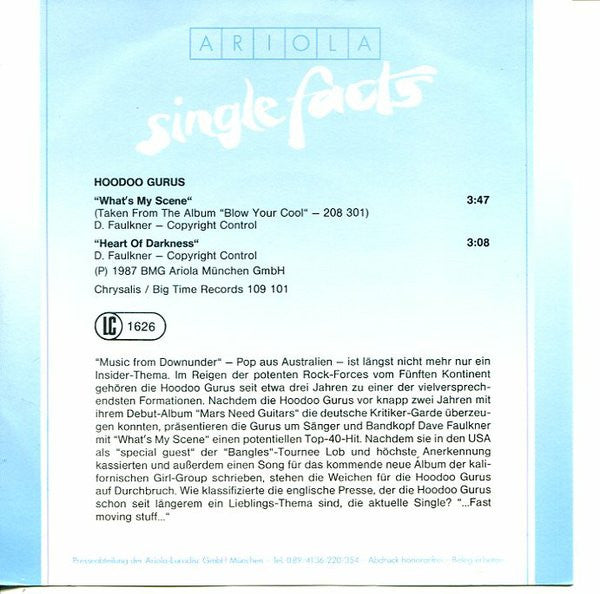 Hoodoo Gurus : What's My Scene (7", Single)