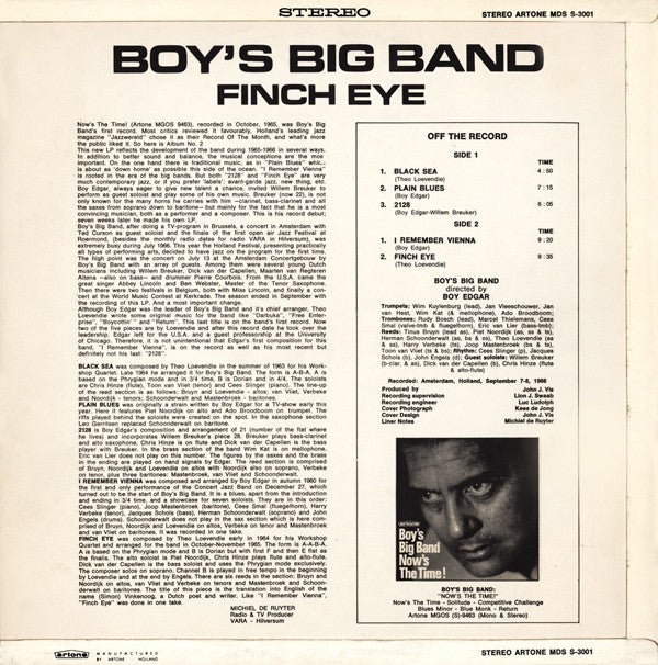Boy's Big Band : Finch Eye (LP, Album)