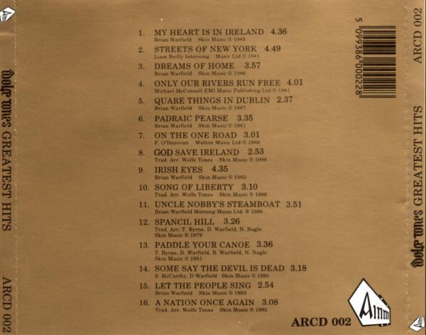 The Wolfe Tones : Greatest Hits (CD, Comp)