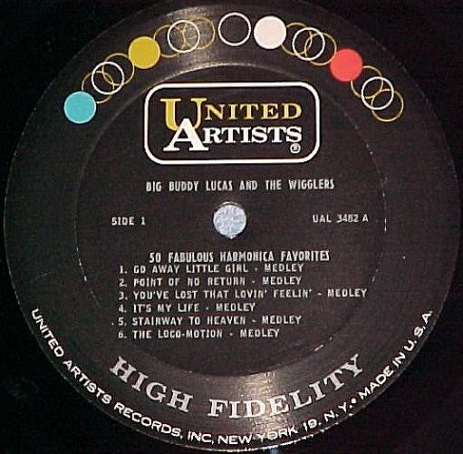Buddy Lucas And The Wigglers (3) : 50 Fabulous Harmonica Favorites (LP, Album, Mono)