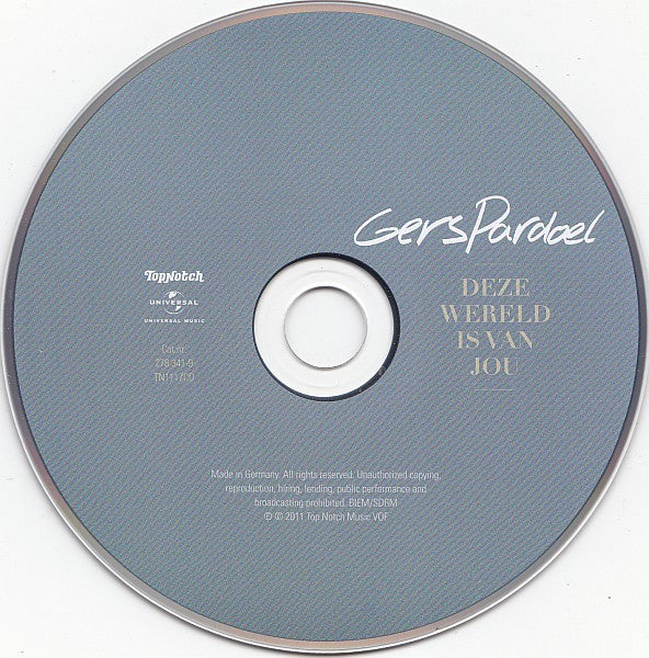 Gers Pardoel : Deze Wereld Is Van Jou (CD, Album, Dig)
