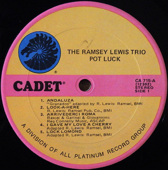 The Ramsey Lewis Trio : Pot Luck (LP, Album, RE)