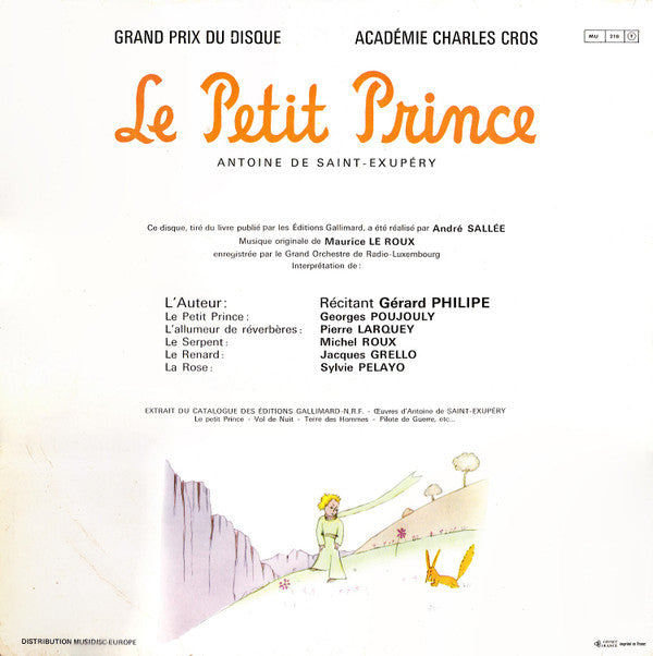 Antoine De Saint-Exupéry : Le Petit Prince (LP, Album, RE, Gat)