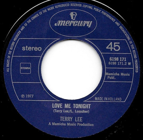 Terry Lee (6) : I Sing This Song For Elvis (7")