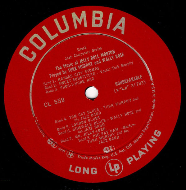 Turk Murphy And Wally Rose : The Music Of Jelly Roll Morton (LP, Album, Mono)