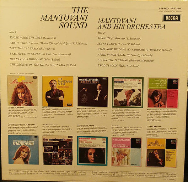 Mantovani And His Orchestra : The Mantovani Sound; The World Of Mantovani Vol. 2 (LP)