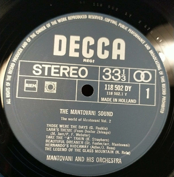 Mantovani And His Orchestra : The Mantovani Sound; The World Of Mantovani Vol. 2 (LP)