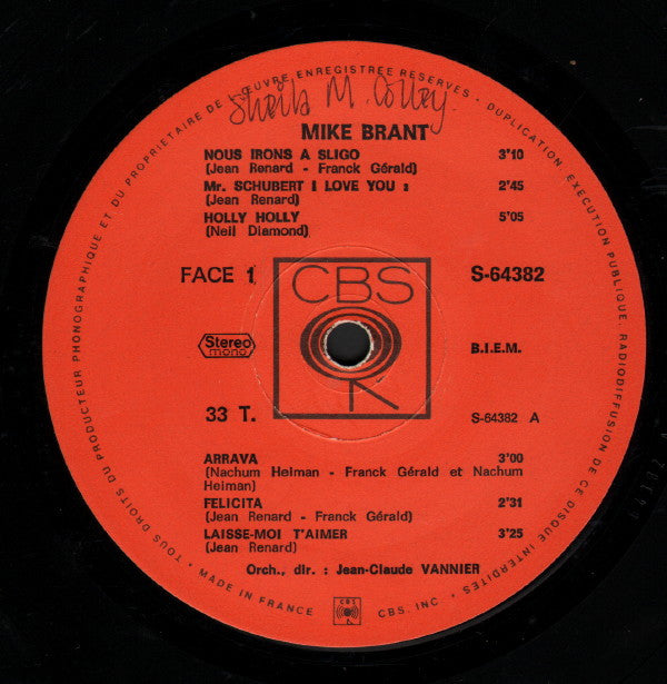 Mike Brant : Mike Brant (LP, Album)