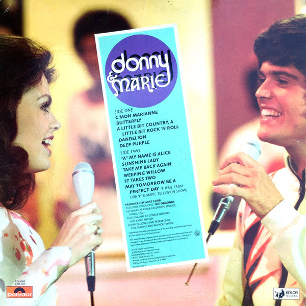 Donny & Marie Osmond : Donny & Marie Featuring Songs From Their Television Show (LP, Album)