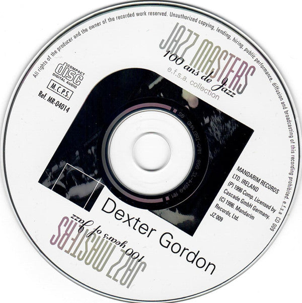 Dexter Gordon : Jazz Masters (CD, Album, RE)
