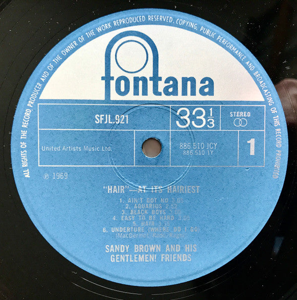 Sandy Brown (3) : "Hair" - At It's Hairiest (LP, Album)