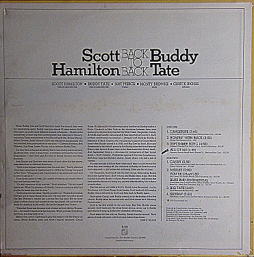 Scott Hamilton, Buddy Tate : Back To Back (LP, Album)