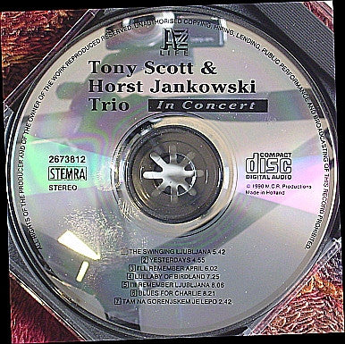 Tony Scott (2) & Horst Jankowski Trio : In Concert (CD, Album)
