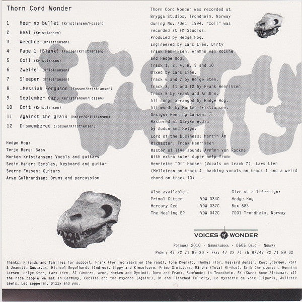 Hedge Hog : Thorn Cord Wonder (6x7", Album, Ltd + Box)