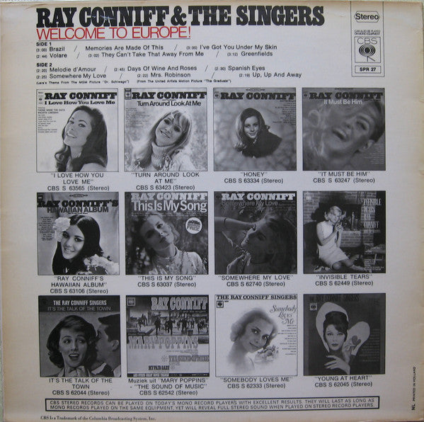Ray Conniff & His Orchestra & Singers : Welcome To Europe! (LP, Comp)