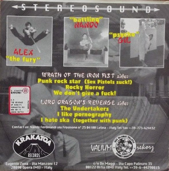 Assholes : Revenge Of The Kung-fu Punks! (7", EP)