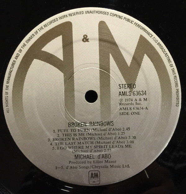 Mike D'Abo : Broken Rainbows (LP, Album)