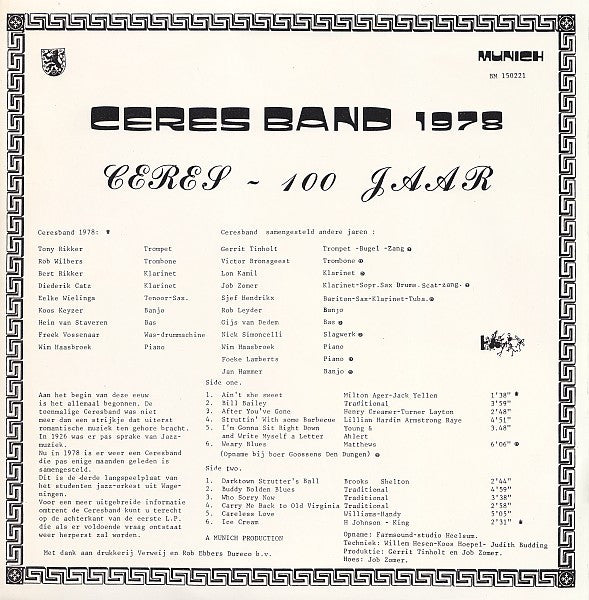 Ceres Band : Ceres - 100 Jaar (LP, Album)