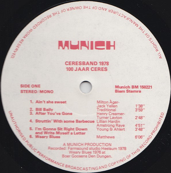 Ceres Band : Ceres - 100 Jaar (LP, Album)